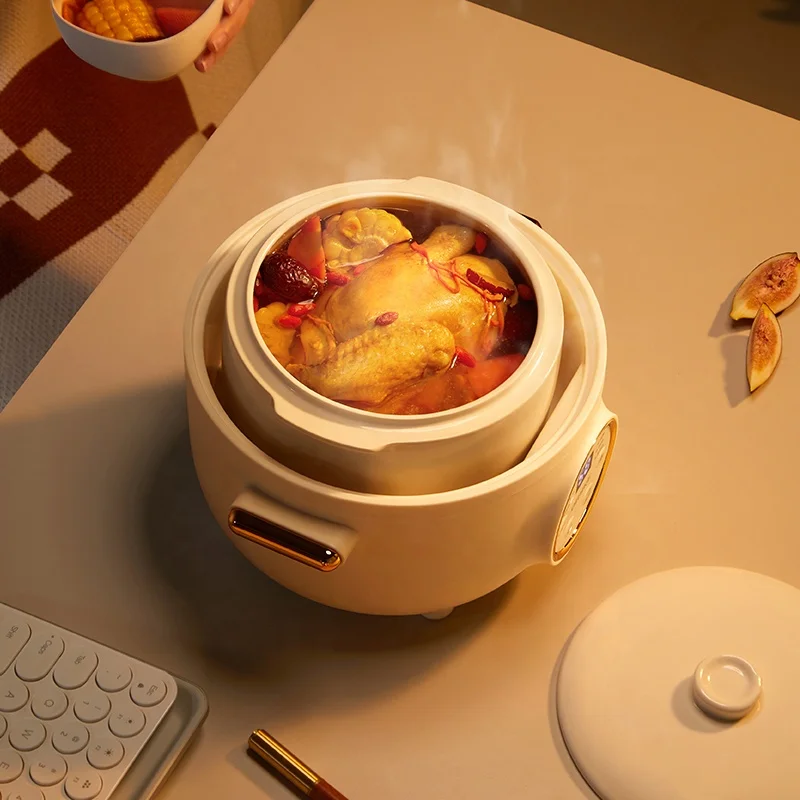 Smart Electric Ceramics Slow Cooker Water Stew Soup Porridge Health Pot Reservation Timer Baby Food Cooking Machine