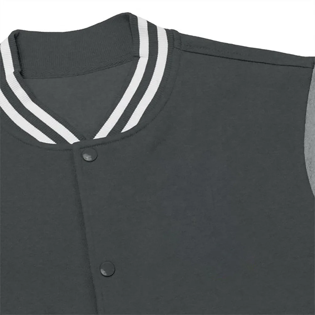 High Quality fabric of varsity jacket OEM body wool arm fleece custom rib button up close and pockets inside liner coating