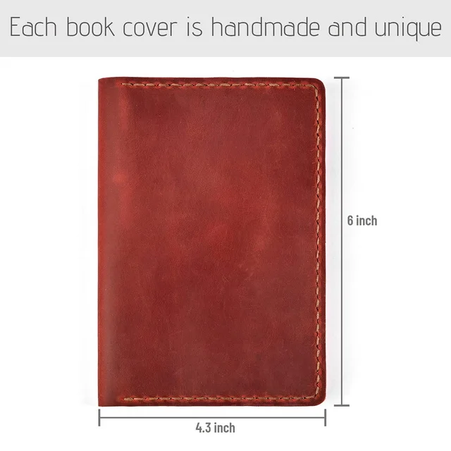 Vintage Crazy Horse Leather Planner Travel Journal Refillable Writing Notebook With Card Holder