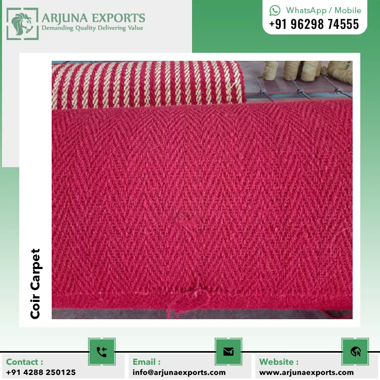 Leading Manufacturer of Eco Friendly and Bio Degradable Coir Fiber Natural Carpet Roll for Bulk Buyers