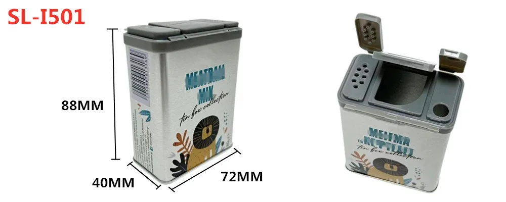 Tinworld Factory Custom High Quality Tinplate Rectangle Tin Spice Jar Wholesale Custom Metal Spice Jar Spice Tin Packaging