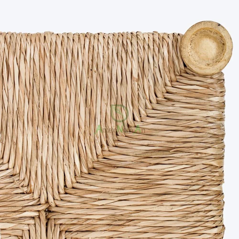 Natural seagrass & wooden stool chair furniture for indoor outdoor patio home decoration