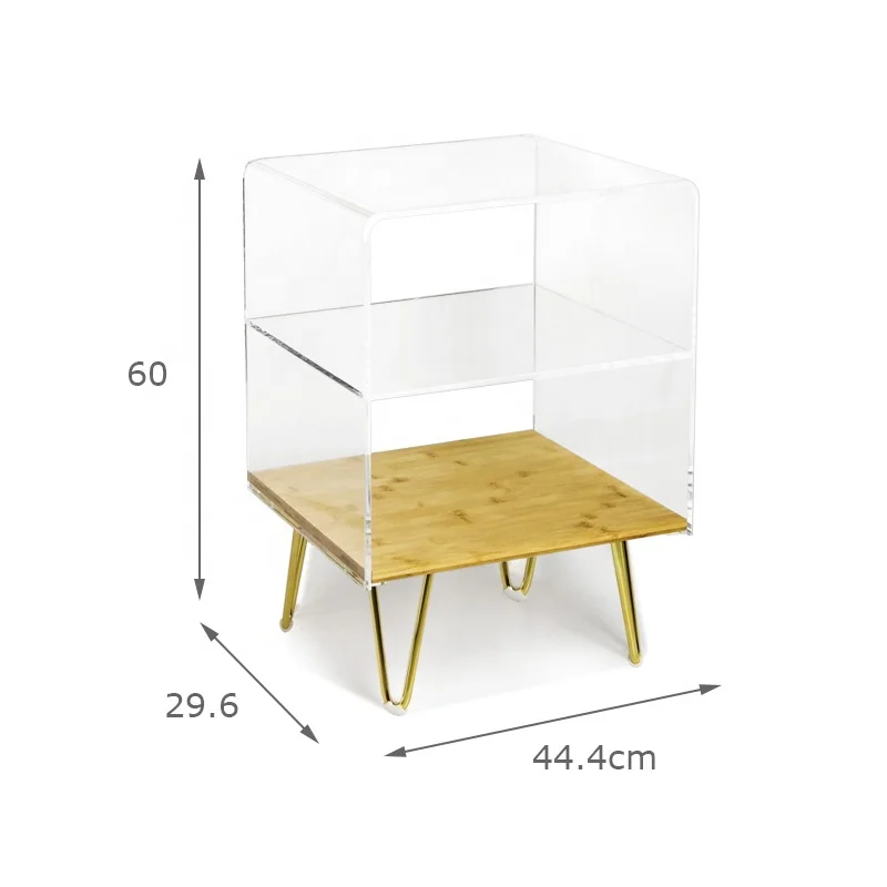 Modern Furniture Acrylic Bamboo Partition Metal Feet For Home