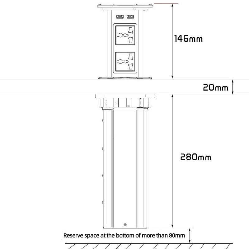Автоматическая выдвижная розетка утопленный Выдвижной Сетевой фильтр зарядная станция для кухонного стола острова конференц-офиса
