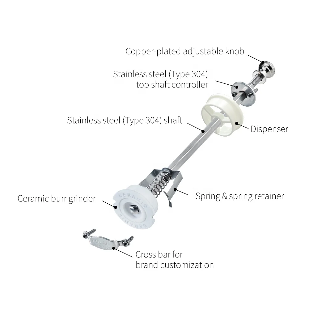 [Holar] Тайваньская ручная мельница для соли и перца из натурального дерева в скандинавском стиле