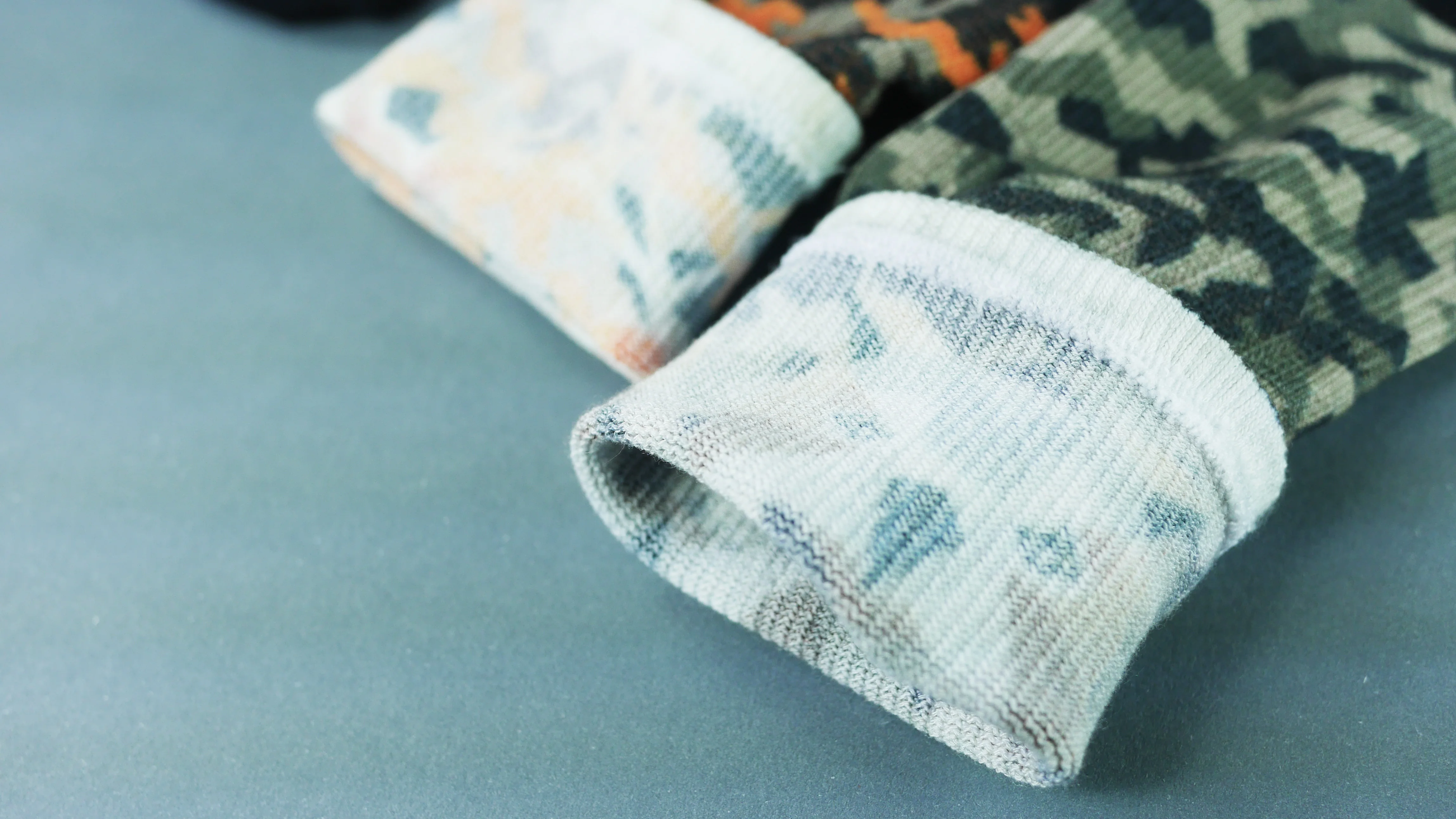 Custom print kids school socks with sustainable coffee yarn