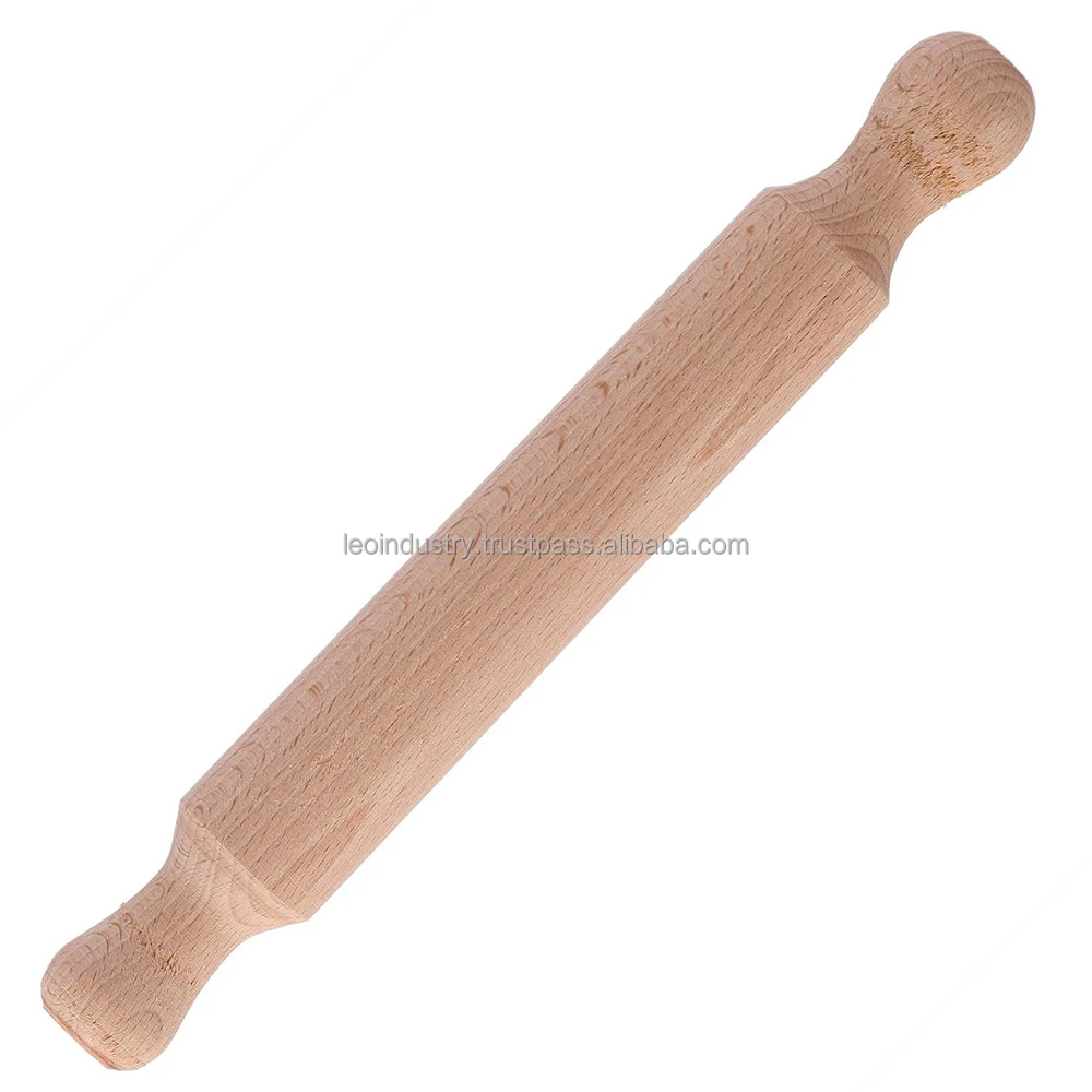 Ravioli cutter wooden rolling pin. Length cm 55