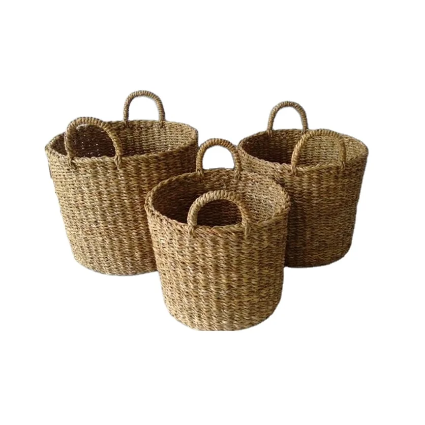 100% Natural Material Seagrass Baskets Latest Design Hot Selling Eco-friendly Seagrass Baskets New Arrivals