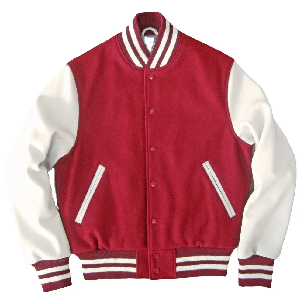 Wholesale Men Custom Cotton Fleece Baseball Jacket Letterman Blank Hooded Varsity Jacket