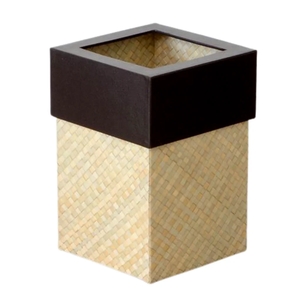 Amazon Best Selling New Design Round Square Bamboo Trash Can With Lid Low MOQ Ready To Ship Made In Viet Nam
