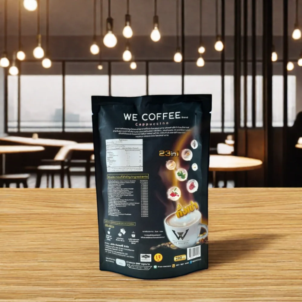 Best Selling 160g 8 Sachet Instant Coffee Cappuccino Mixed Powder 1 Drink Beverage for Slimming Diet Thailand 23 in 1 GMP Halal