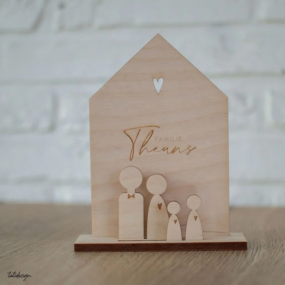 Handmade Wooden Furniture and Family Models for Home Decor Stylish Gift Box with Box Stand for Table Living Room Decorations