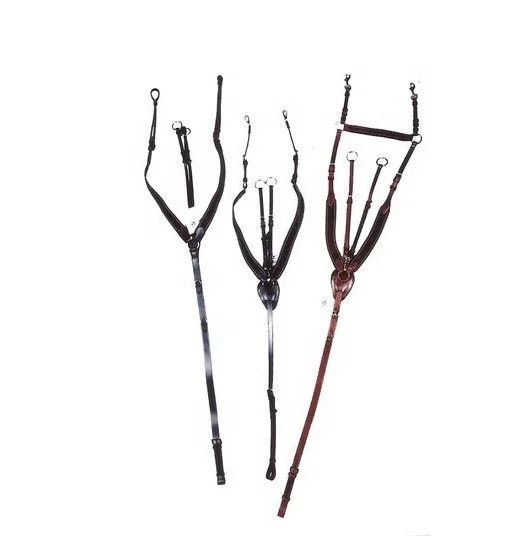 Horse and Equestrian Adjustable Latest Deluxe Breast Plate Hunting Breastplate Quick Leather 5 point 1