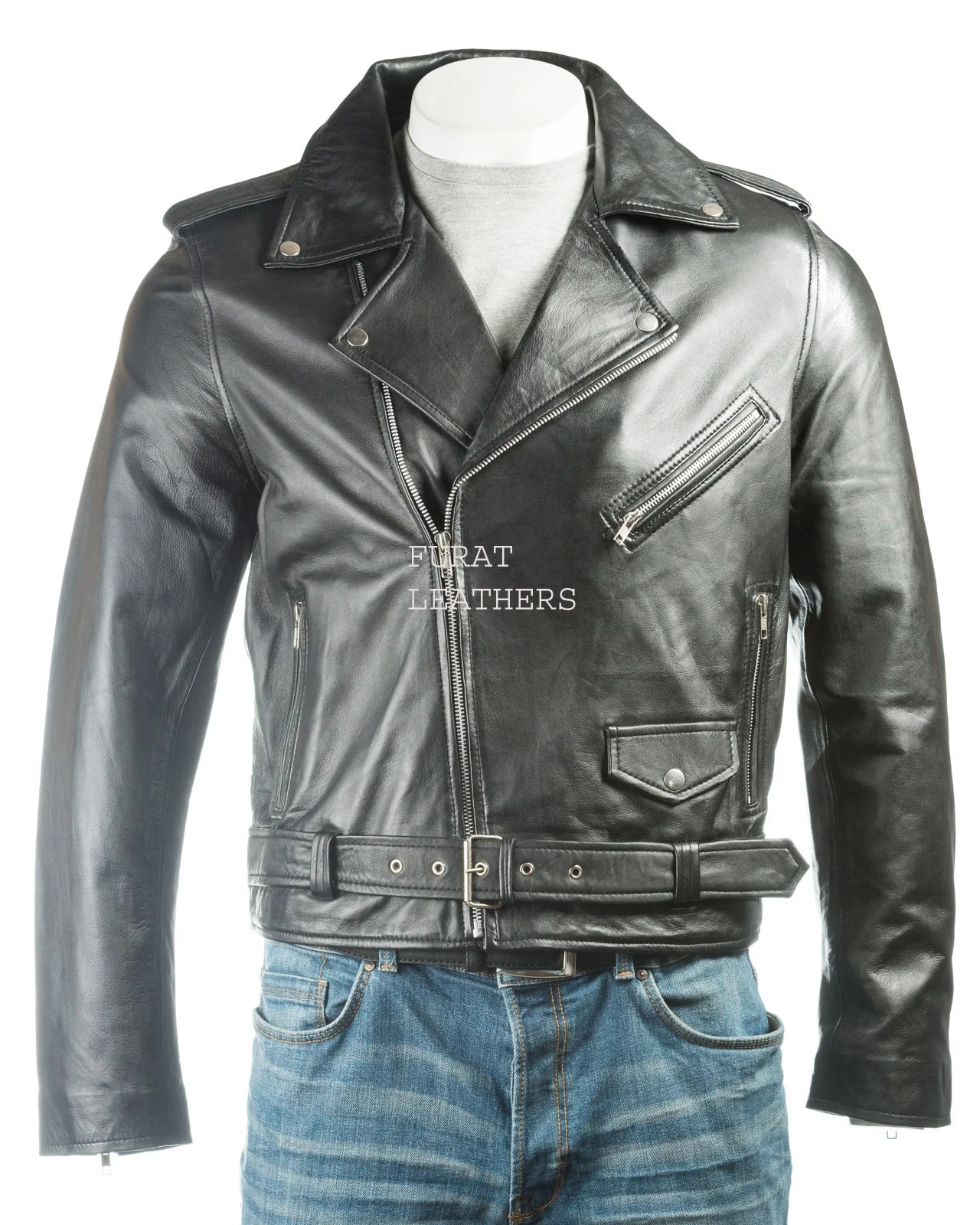 Quality Pure Leather Jacket For Men Motorcycle Fashion Wholesale Leather Jacket Large Size Motorcycle Jacket Plus Size Men