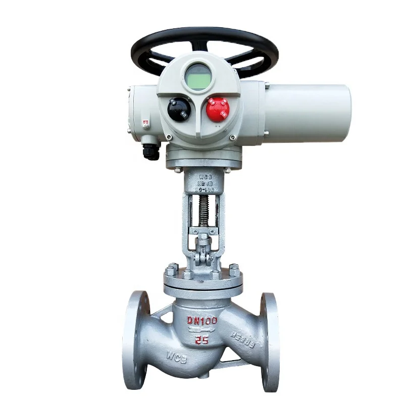 AC220 AC380V 660V Cast Iron On off Intelligent Modulating Valve Multi-turn Electric Actuated Globe Valve