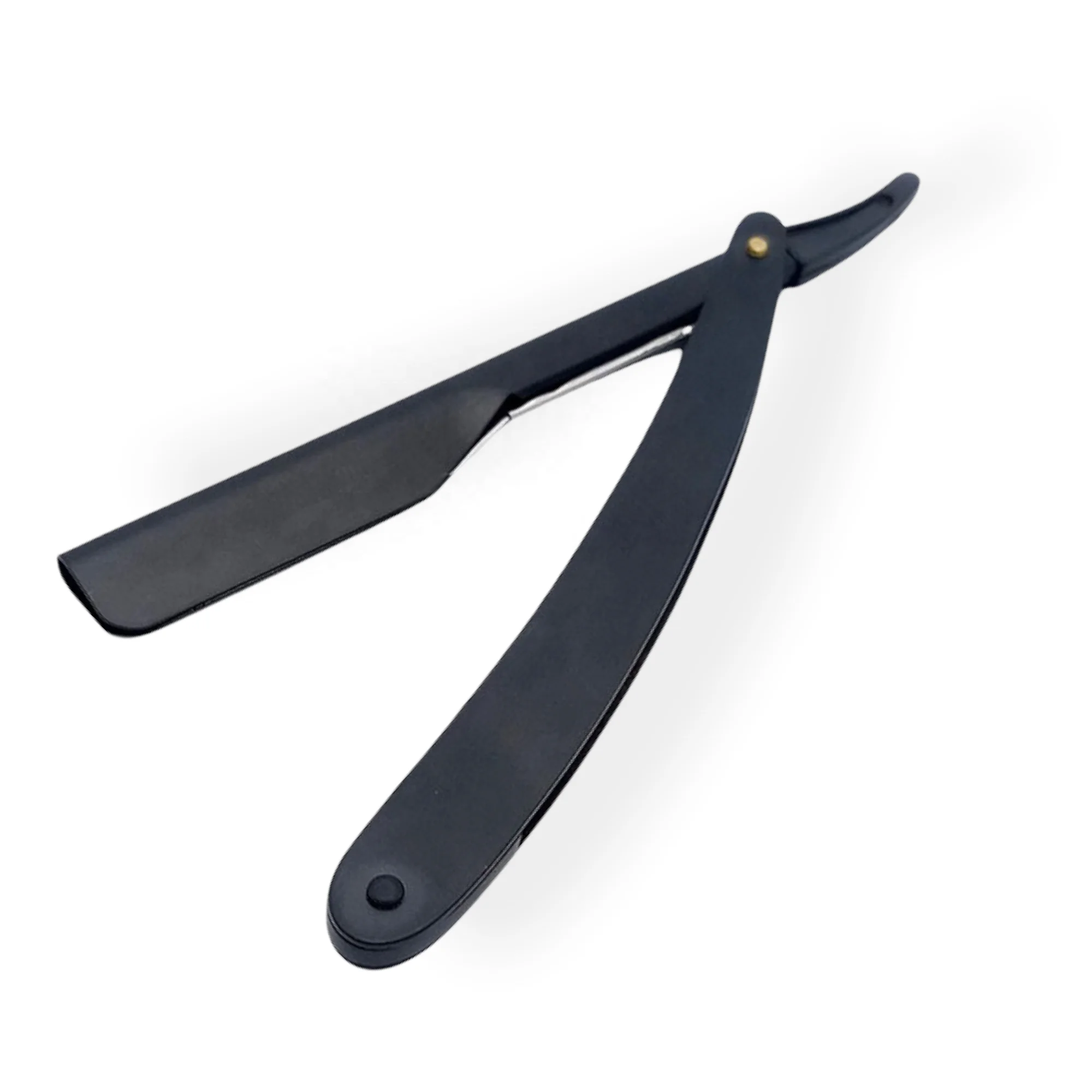 Бритвенная бритва с черной ручкой и прямым краем вашим логотипом индивидуальной упаковкой