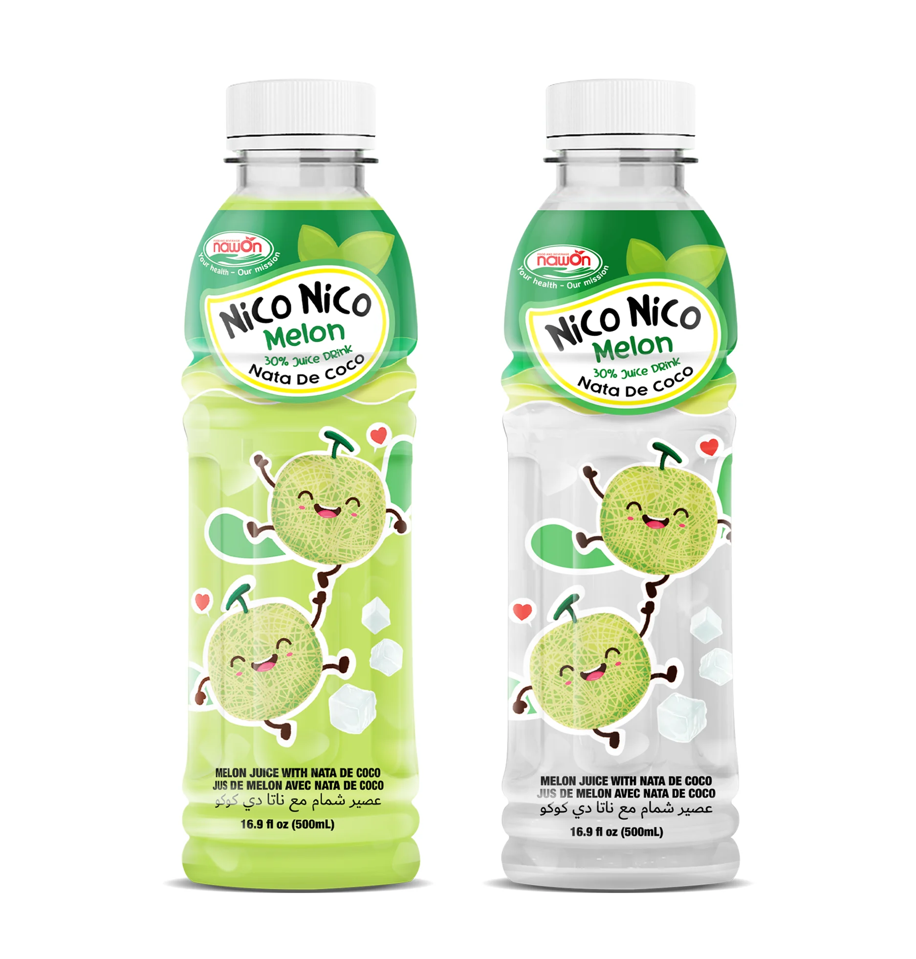 Wholesale Fruit Drinks Nico Nico - Mixed Fruit Juice with Nata De Coco 500ml PET Bottle Vietnam Exotic Halal Drinks Manufacturer