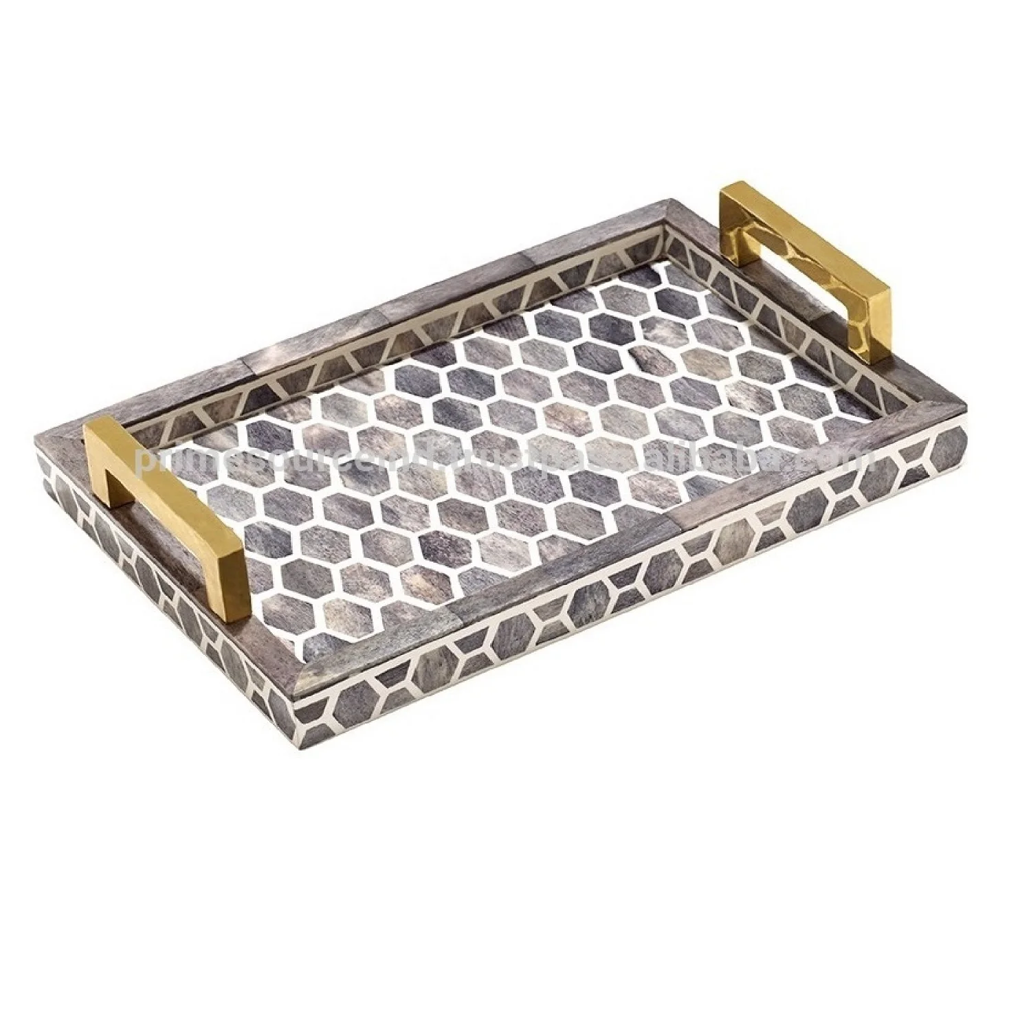 Leather Cover Rectangular Serving Tray For Dining Table Decoration Attractive Designed Premium Pure Serving Tray
