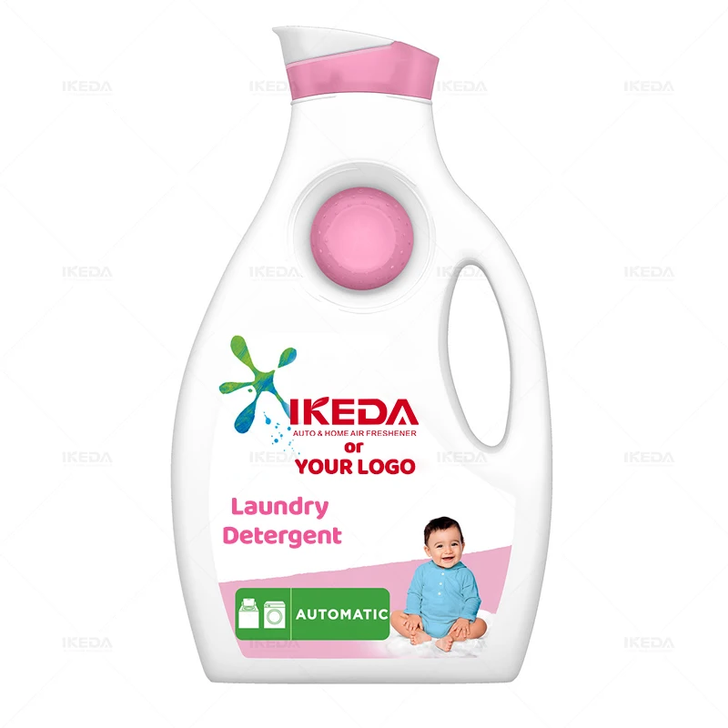 IKEDA clothing washing custom 2KG laundry detergent plastic pump liquid laundry detergent