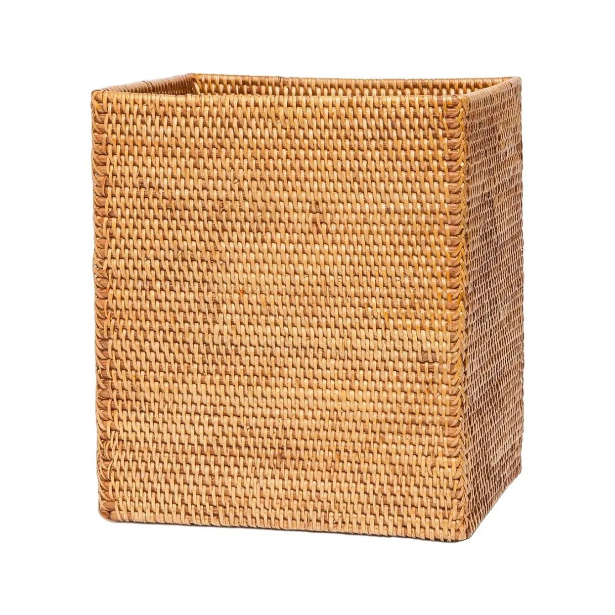Hot Sale Natural Handwoven Rattan Waste Basket Bathroom Accessories Hotel Supplies OEM Variety of Size from Vietnam Manufacturer