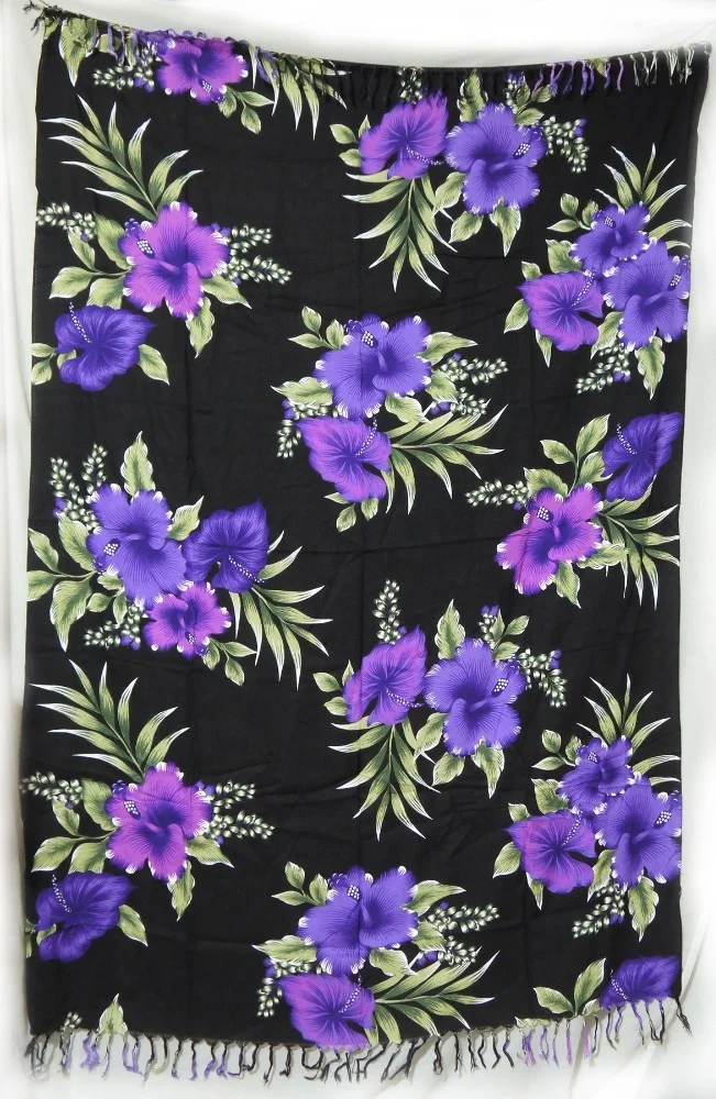 VINTAGE HIPPY BOHO print rayon  COLOR BLOCK floral hawaii BEACH thai style sarong fabric cheap