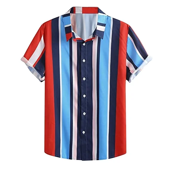 Мужская рубашка с коротким рукавом принтом Повседневная летняя оптовая продажа OEM 100% хлопок модный ориентированный на экспорт дизайн заказ