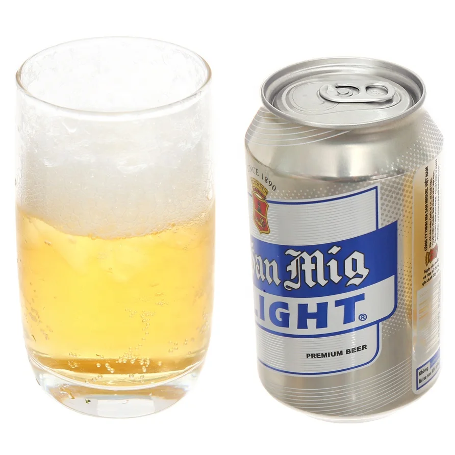 SAN MIG LIGHT BEER CAN 330ML/VIETNAM BEER/VIETNAM WHOLESALE BEER