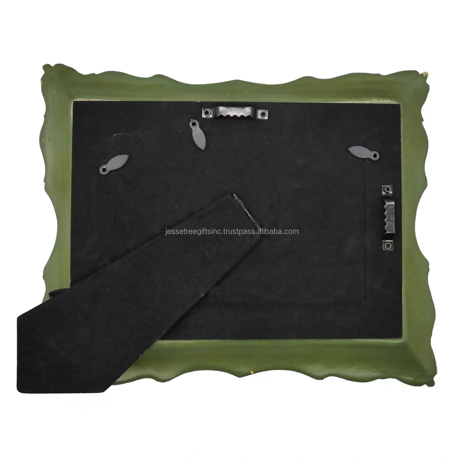 Деревянная фоторамка для стола с зеленой краской отделка квадратной формы тиснением дизайнерский уголок премиум качества украшения дома