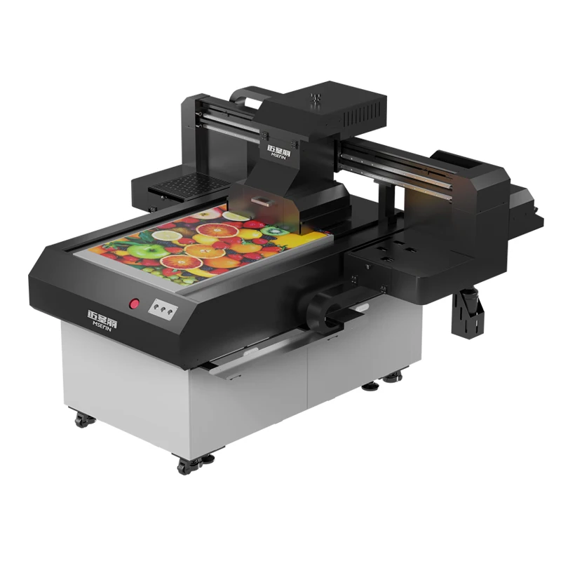 UV wallpapers machine with varnish UV DTF printer Automatic High speed metal wood printing A1 size 9060S uv flatbed printer