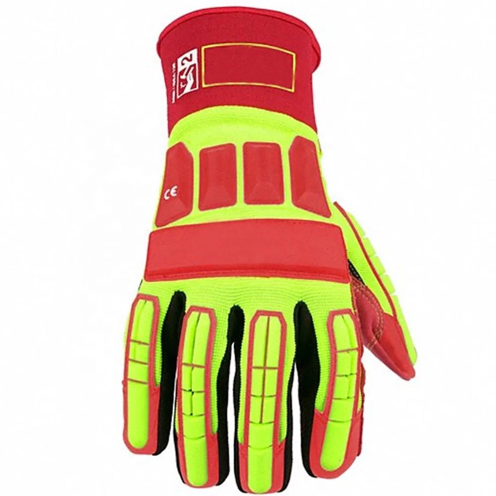 Heavy Duty Reinforced Palm Anti Slip Cut Resistant Protective Rubber Mechanic Safety Working Rope Gloves