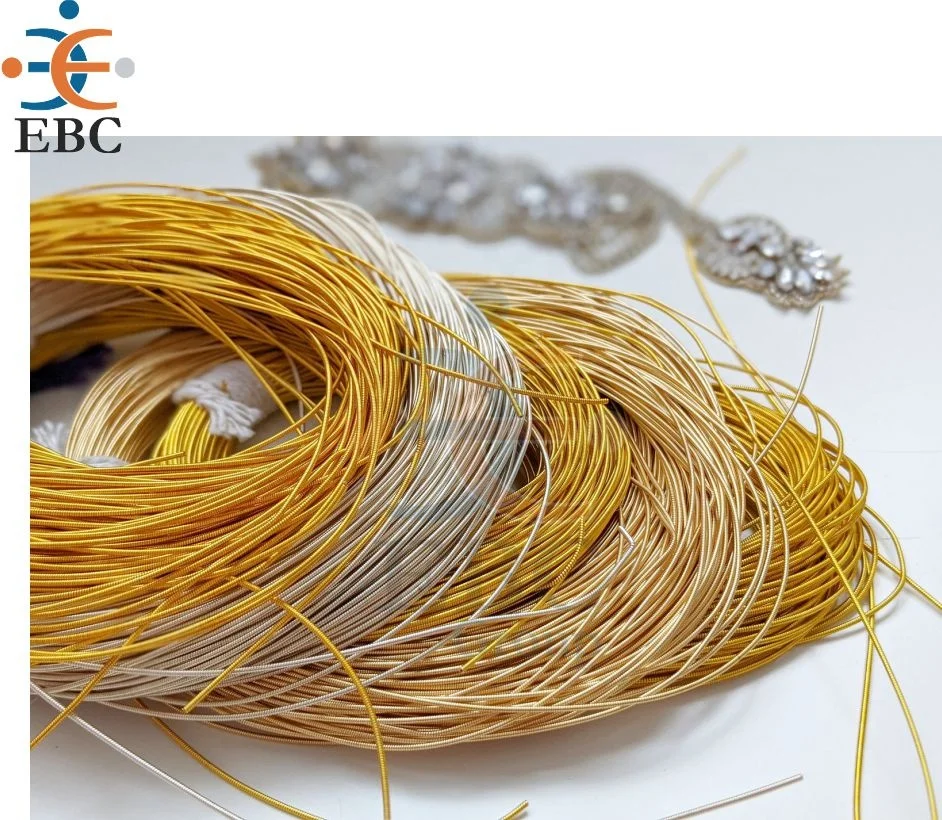premium quality BRIGHT GOLD, silver bullion French Wire Gimp Purl Thread Embroidery Dabka Zardozi