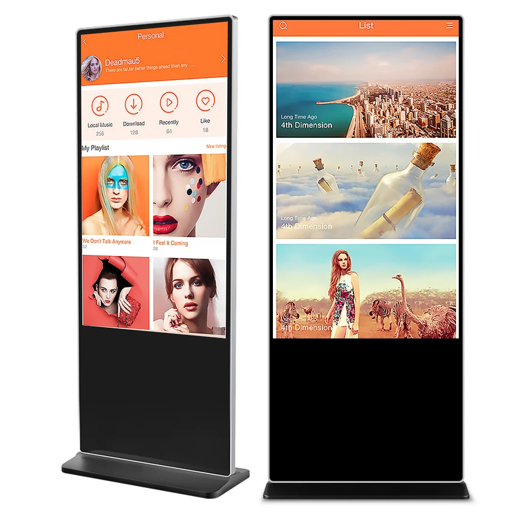 Floor standing kiosk advertising display digital signage price singapore player indoor LCD digital signage