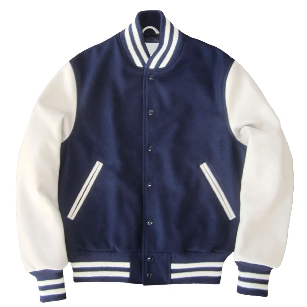 Wholesale Men Custom Cotton Fleece Baseball Jacket Letterman Blank Hooded Varsity Jacket