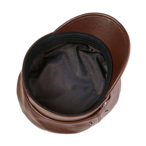 Quality Vintage British Style Fashion Hats real Leather Baker Caps Genuine Berets from Pakistan