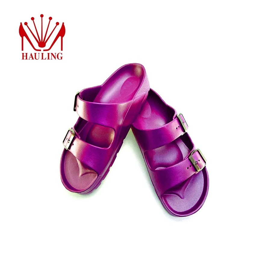 2020 custom logo design summer shoes gent slipper sandals man, adjustable buckle casual black slippers EVA sandals for men