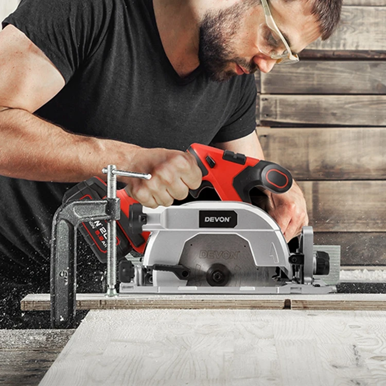 DEVON Lithium-ion 20V Brushless Cordless Industrial Wood Rechargeable Circular Saw Machine