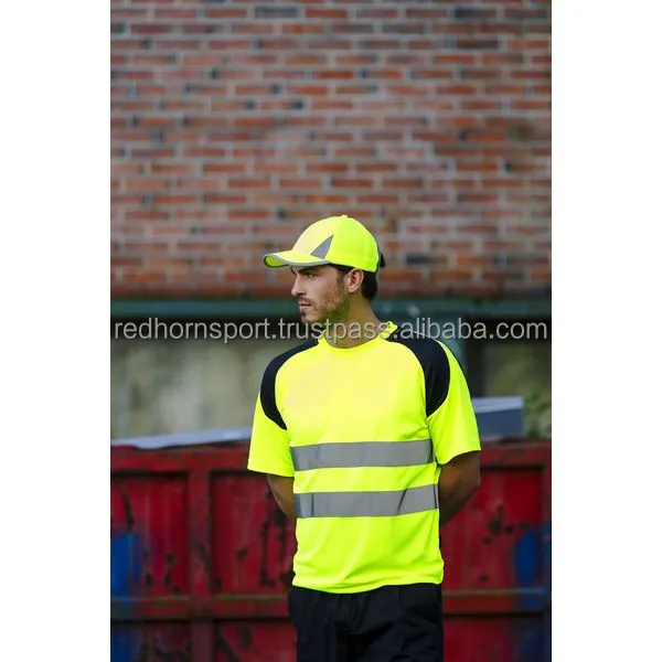 Long Sleeve Hi Vis Reflective Road Safety T Shirt Men Yellow Polo Cheap Orange Strap Logo Glory Color Tape Feature Navy Material