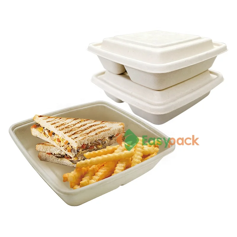 32oz biodegradable food container bagasse packaging for lunch box