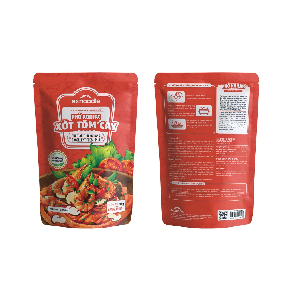 Konjac Pho- Spicy Shrimp Sauce Ready-to-eat konjac noodle no preservatives International Certificate Vietnam Flavor