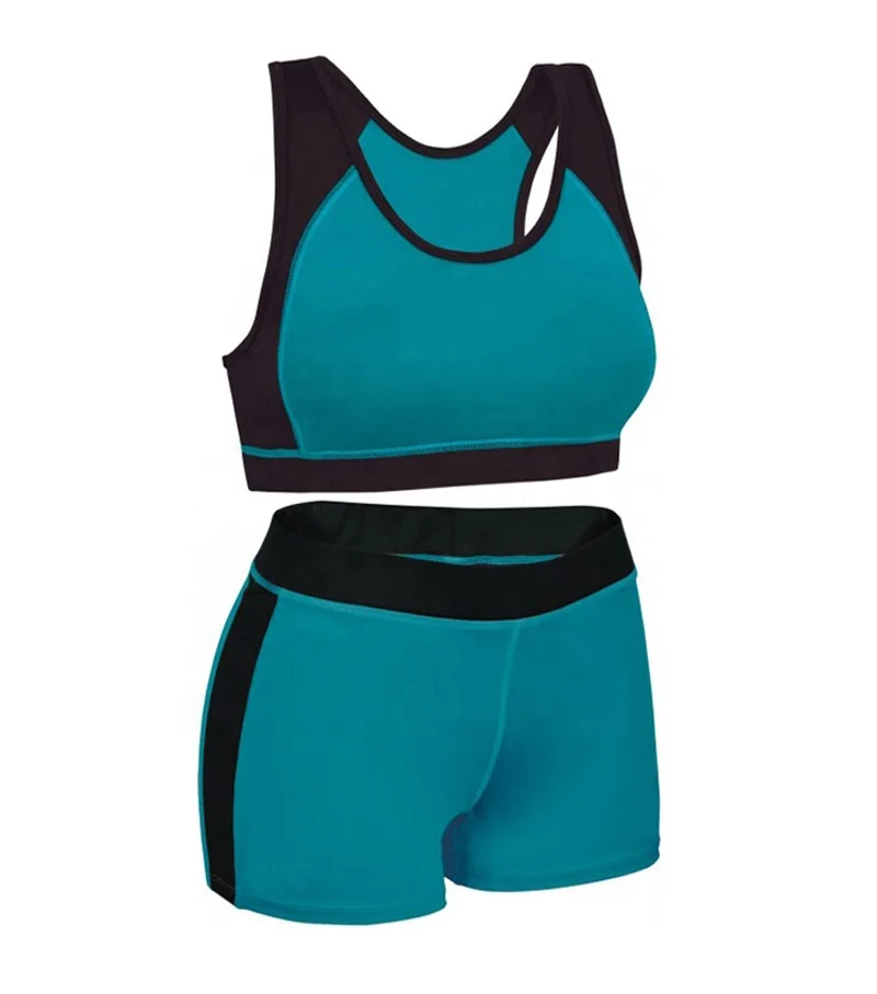 New Arrivals Kids Girls Patchwork Style Cheerleading Dance Clothes Set Cheerleading Costumes