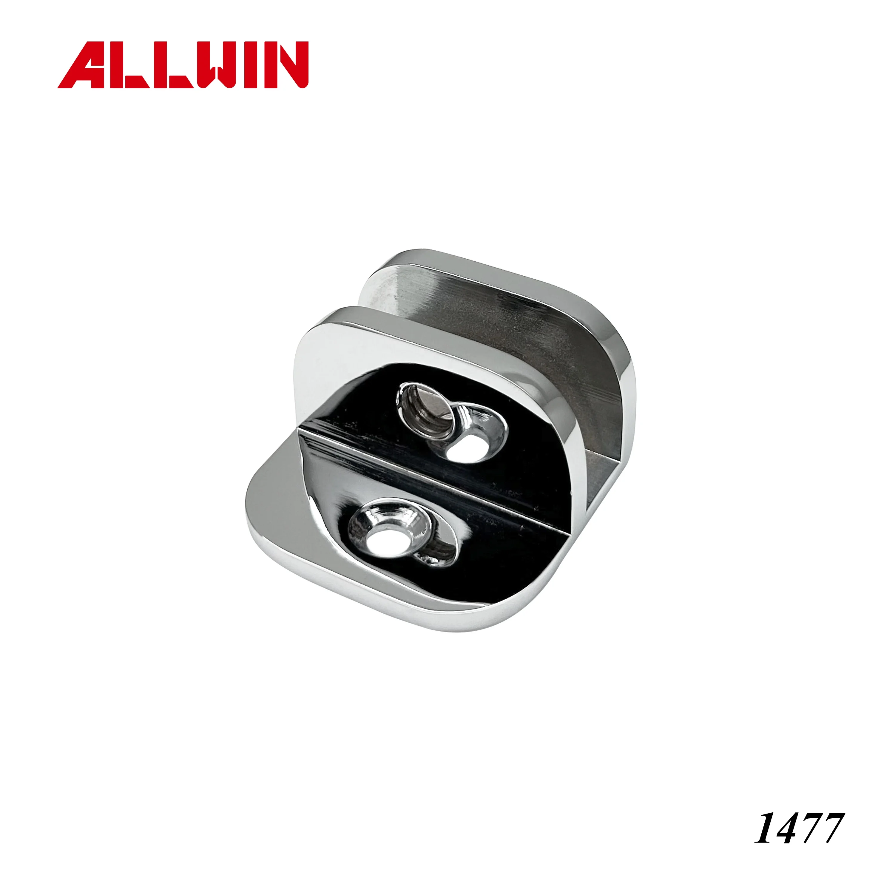 25 x 33mm for 6mm and 6mm glass Hole Free Polished Chrome Brass Shower Shelf Glass Clamp Connector