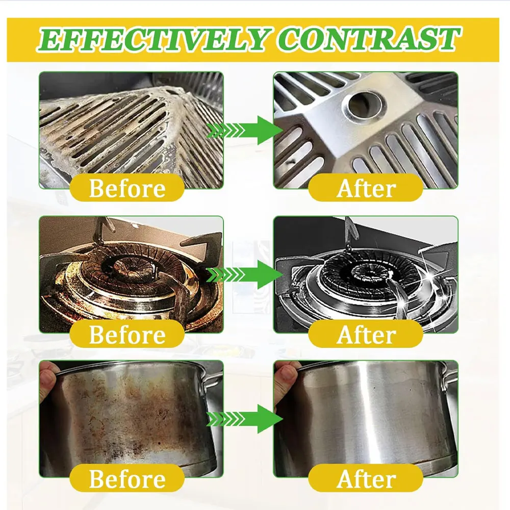 Foam Stove Oven Oil Stain Cleaning Agent Super Effective Decontamination Oil Cleaner Spray Detergent Cleaning Foam Stove Oven
