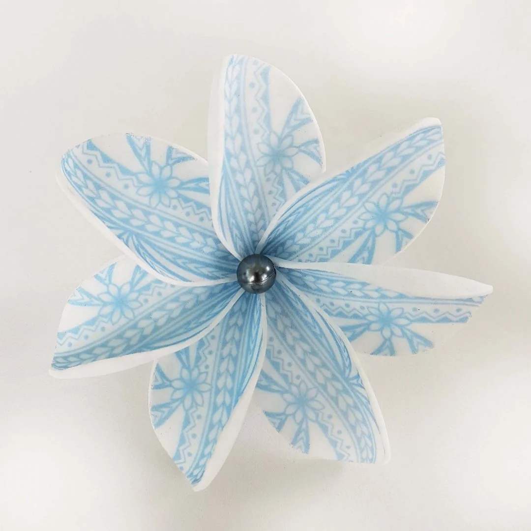 Best seller good quality Handcraft Handmade artificial tahitian foam flower with special tattoo and color pattern