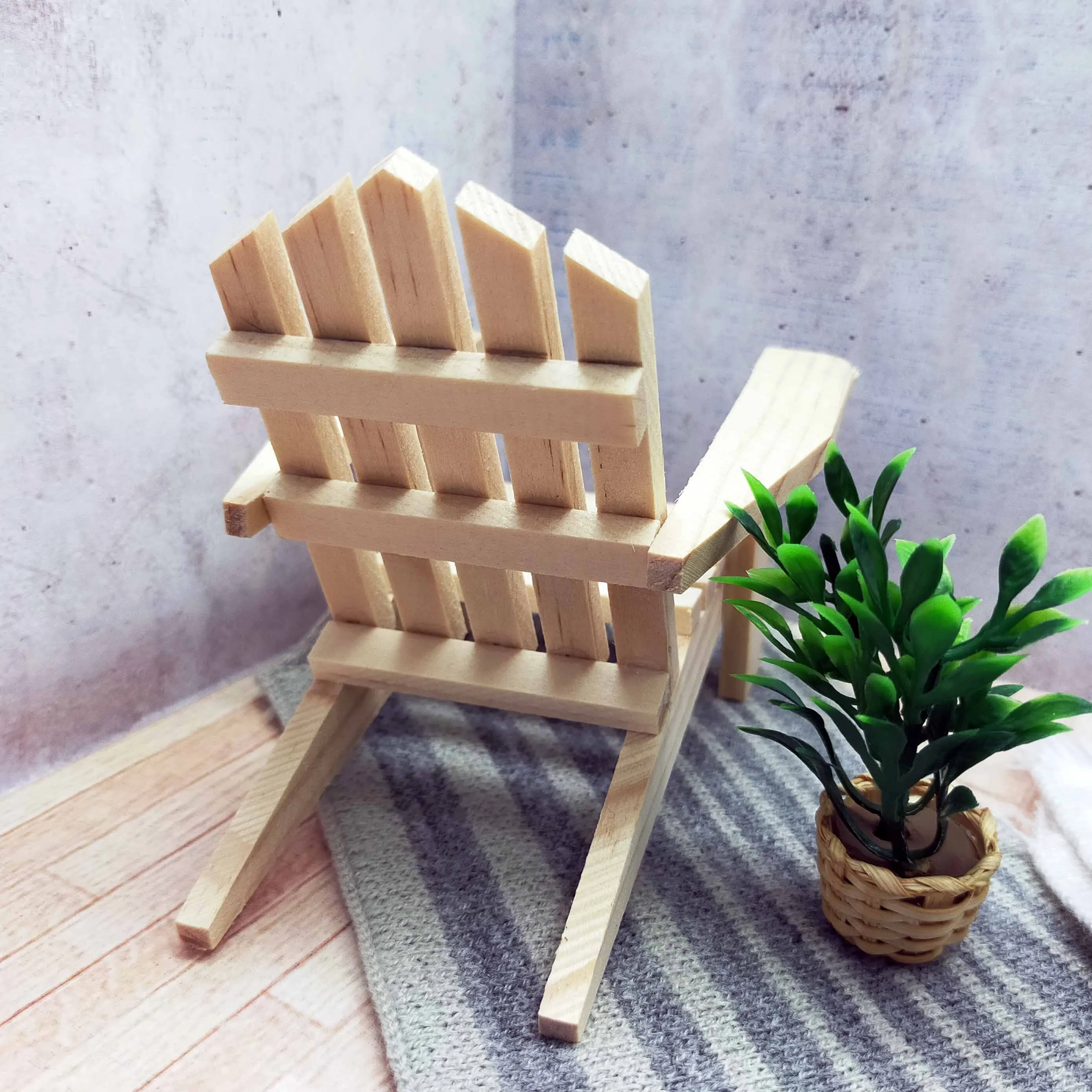 Миниатюрный Кукольный домик Adirondack деревянный стул