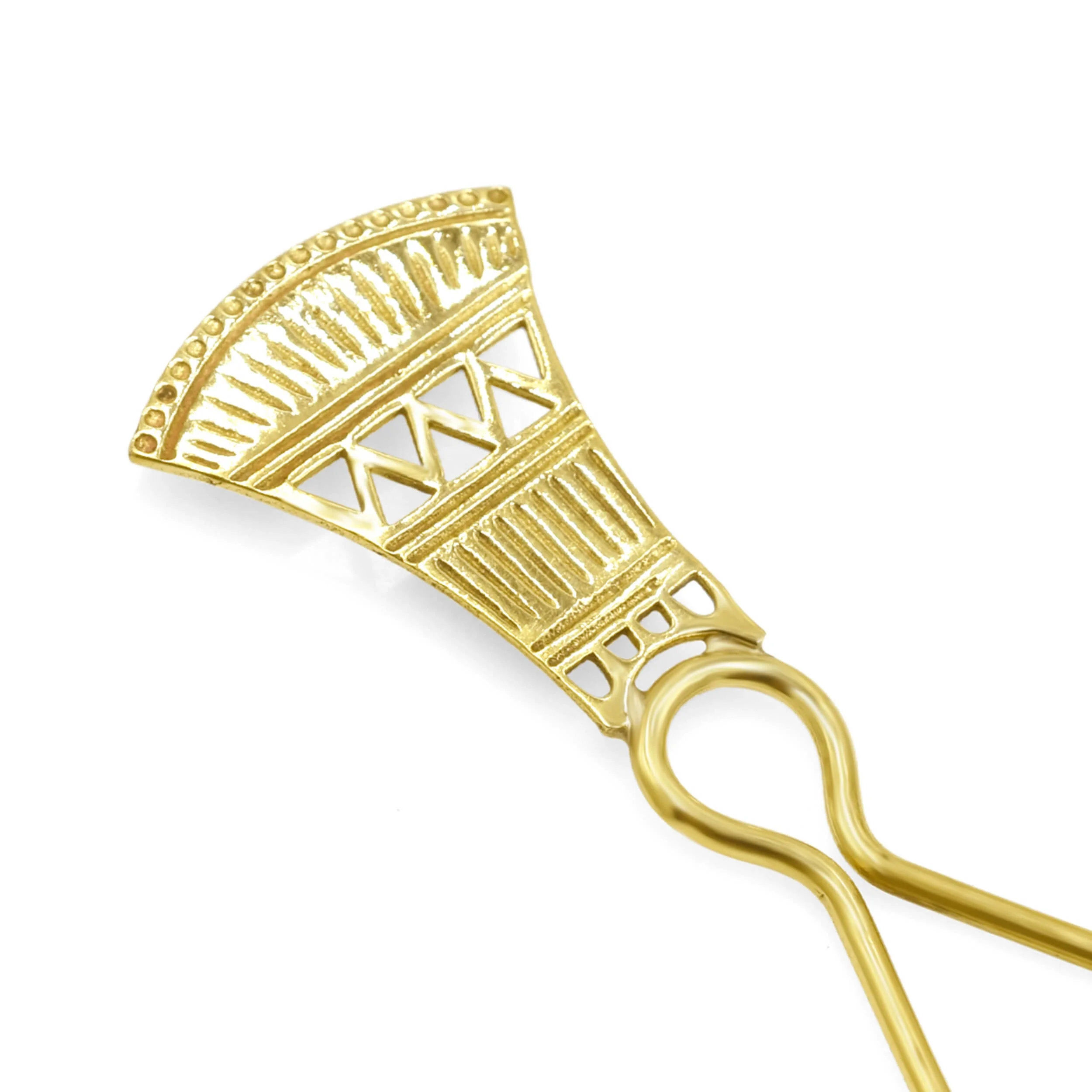 Chinese wings hair pin unique design crown shape hair bun pin brass metal gold plated waterproof fashion jewelry wholesale