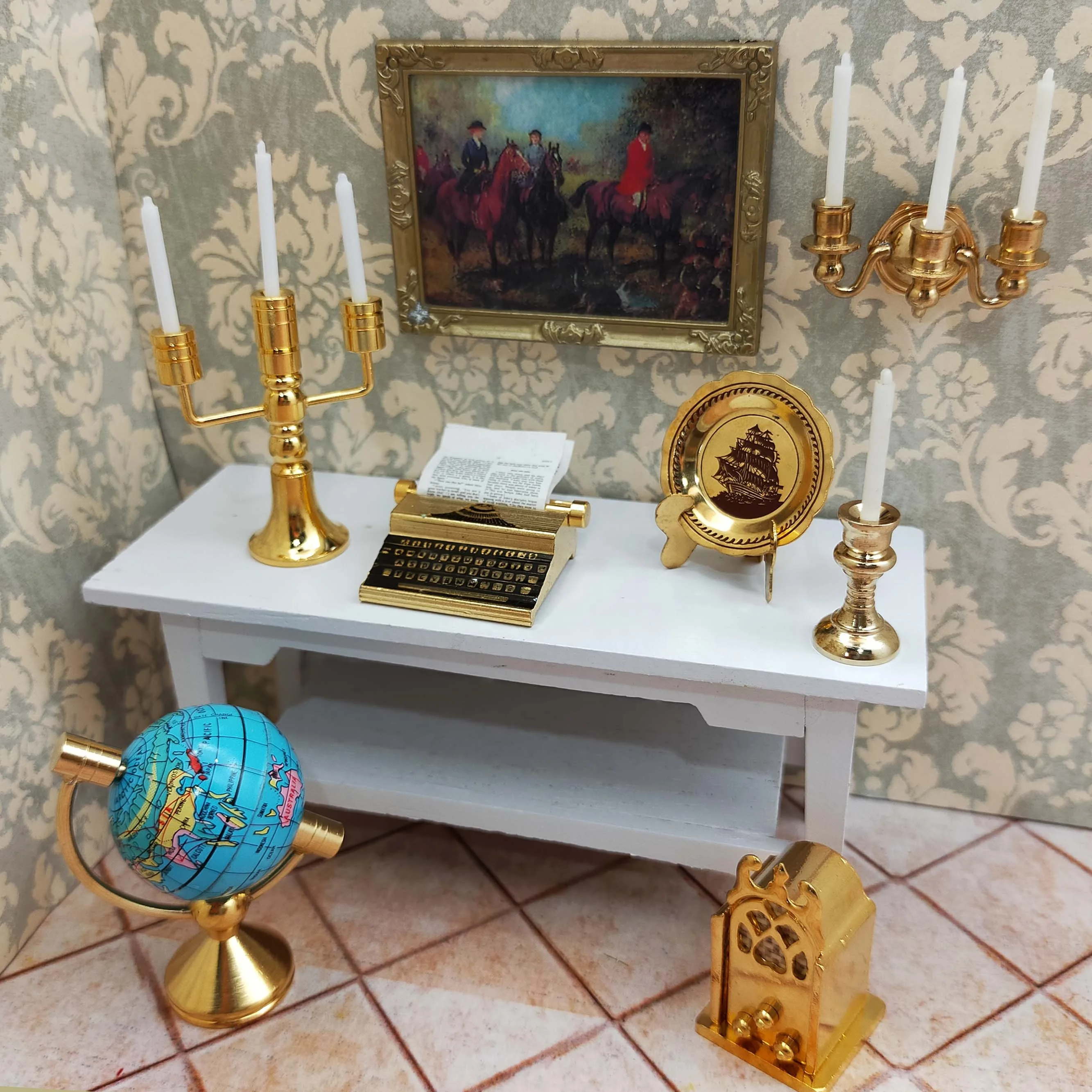 Miniature Doll House 1:12 Fancy Study Room