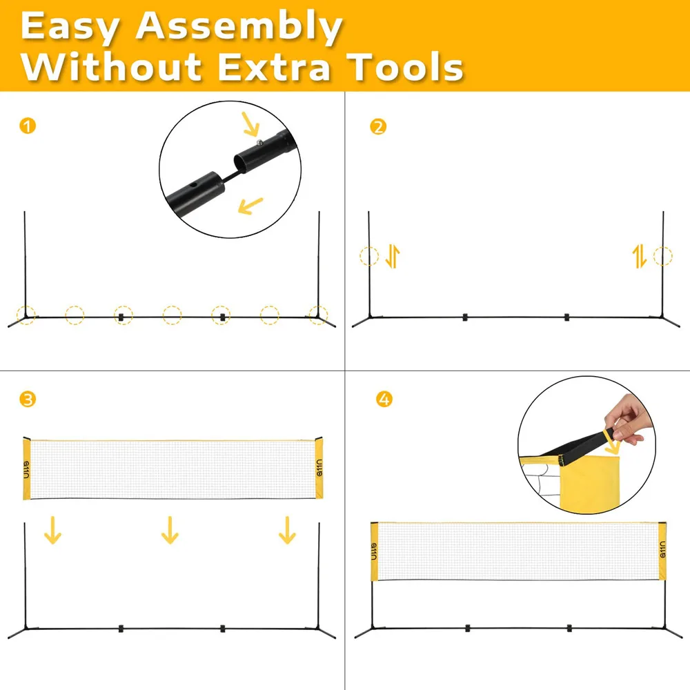 BD05A High Quality Portable Badminton Net And Mini Training Tennis Net Stand, Net For Badminton, Badminton Net