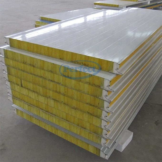 Rock wool sandwich wall panel insulation board aluminum roofing panel fireproof rock wool panels