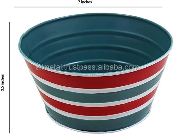 Customizable Modern Design Printed Metal Iron Planter or Metal Flower vase For Home And Garden Decoration