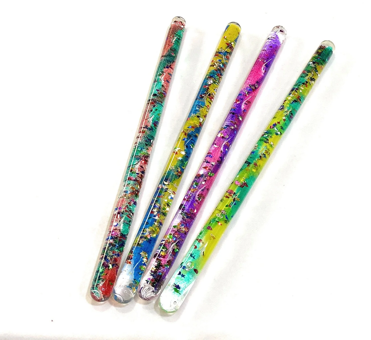 Magic Glitter Wand toy Motion Sensory  Stick Educational glitter wand